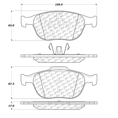 Stoptech Centric Centric Premium Brake Pads 300.09700