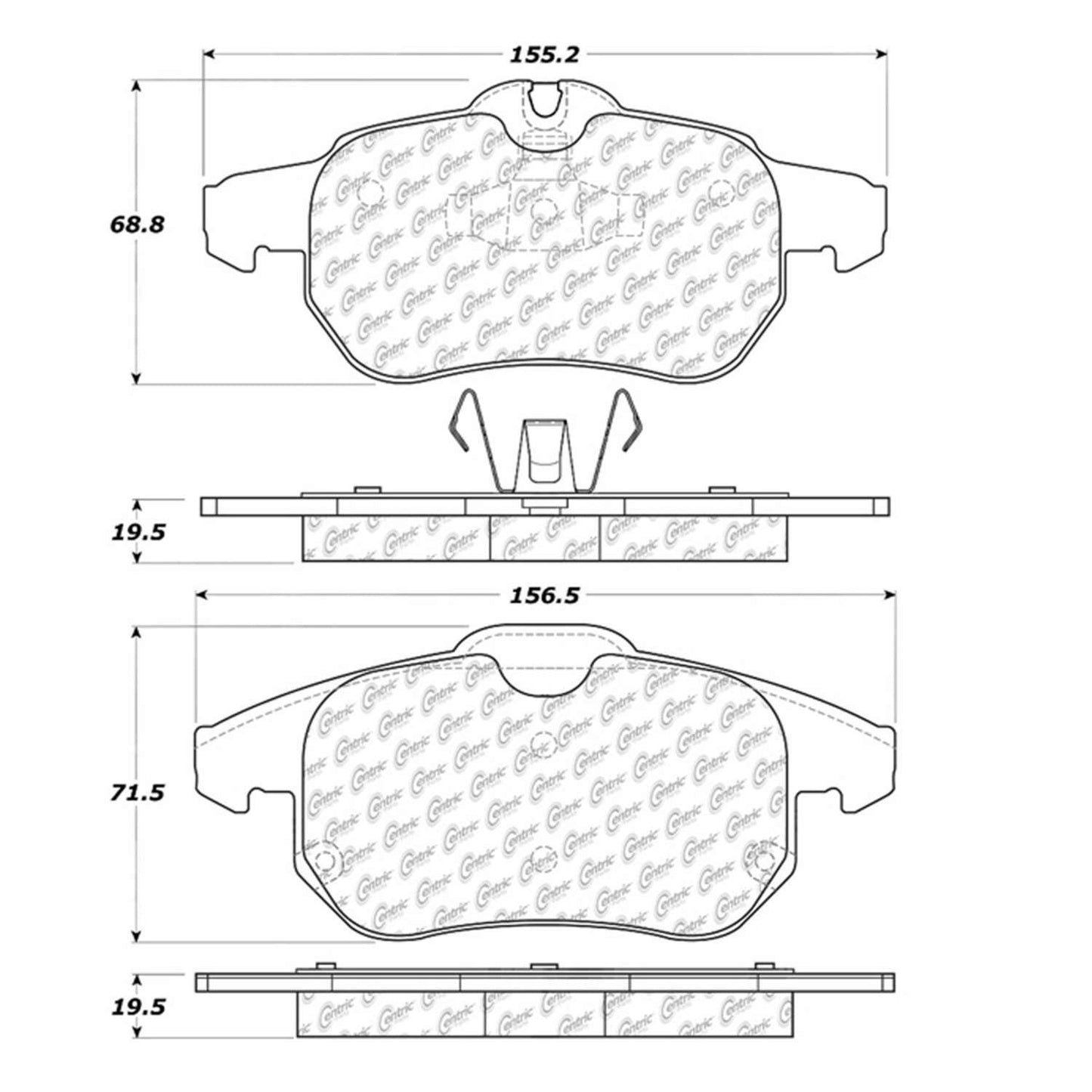 Centric Parts Disc Brake Pad Set 300.09720