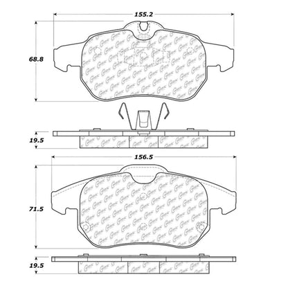 Stoptech Centric Centric Premium Brake Pads 300.09720