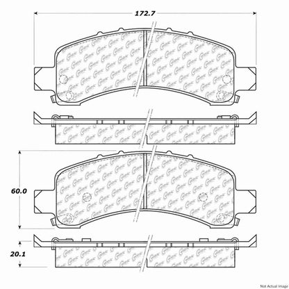 Centric Parts Premium Semi-Metallic Brake Pads with Shims and Hardware 300.09740