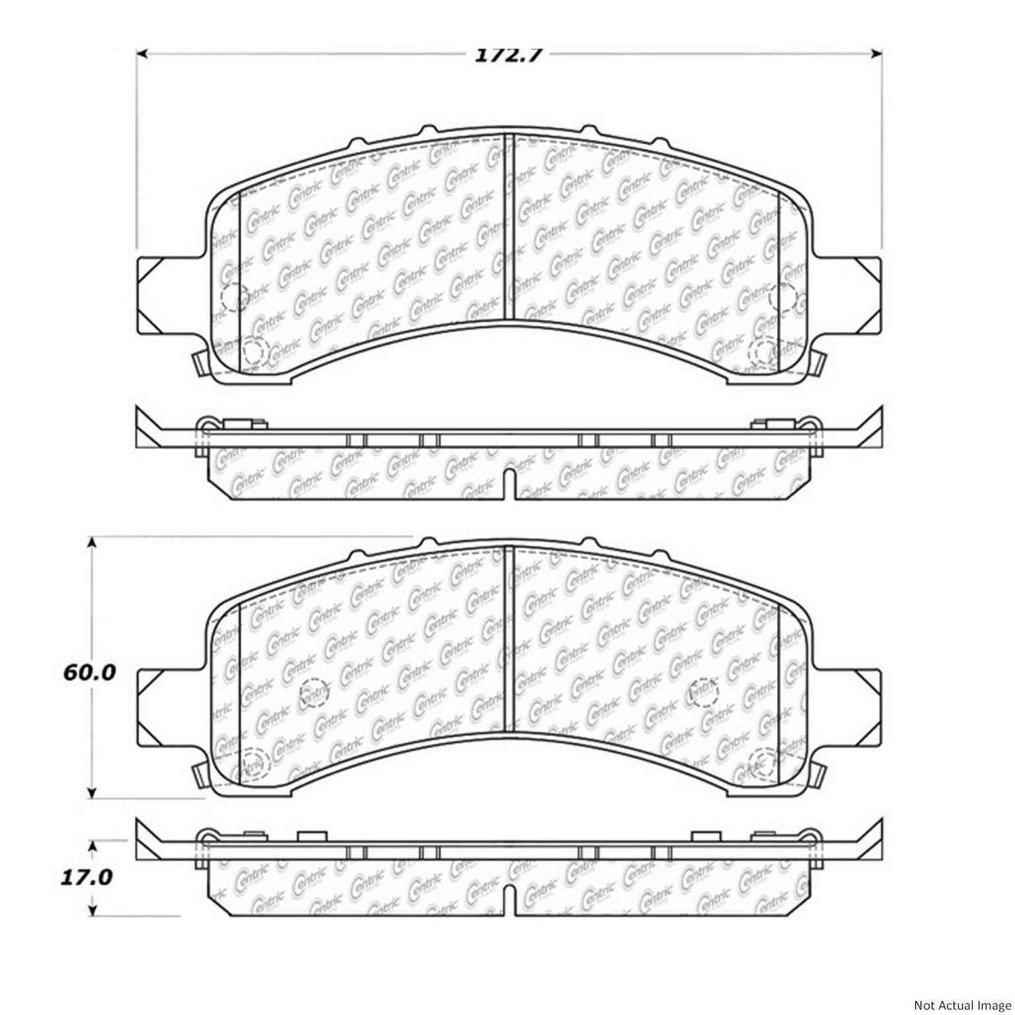 Centric Parts Premium Semi-Metallic Brake Pads with Shims and Hardware 300.09741