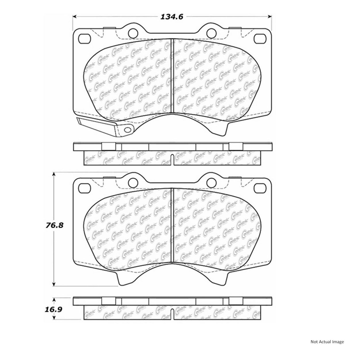 Centric Parts Disc Brake Pad Set Premium Semi-Metallic with Shims for 2003-2009 Lexus GX470 300.09760
