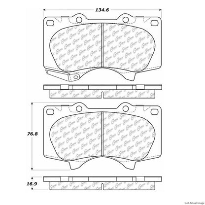 Centric Parts Disc Brake Pad Set Premium Semi-Metallic with Shims for 2003-2009 Lexus GX470 300.09760