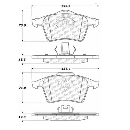 Centric Parts Disc Brake Pad Set Premium Ceramic with High Performance Shims 300.09790