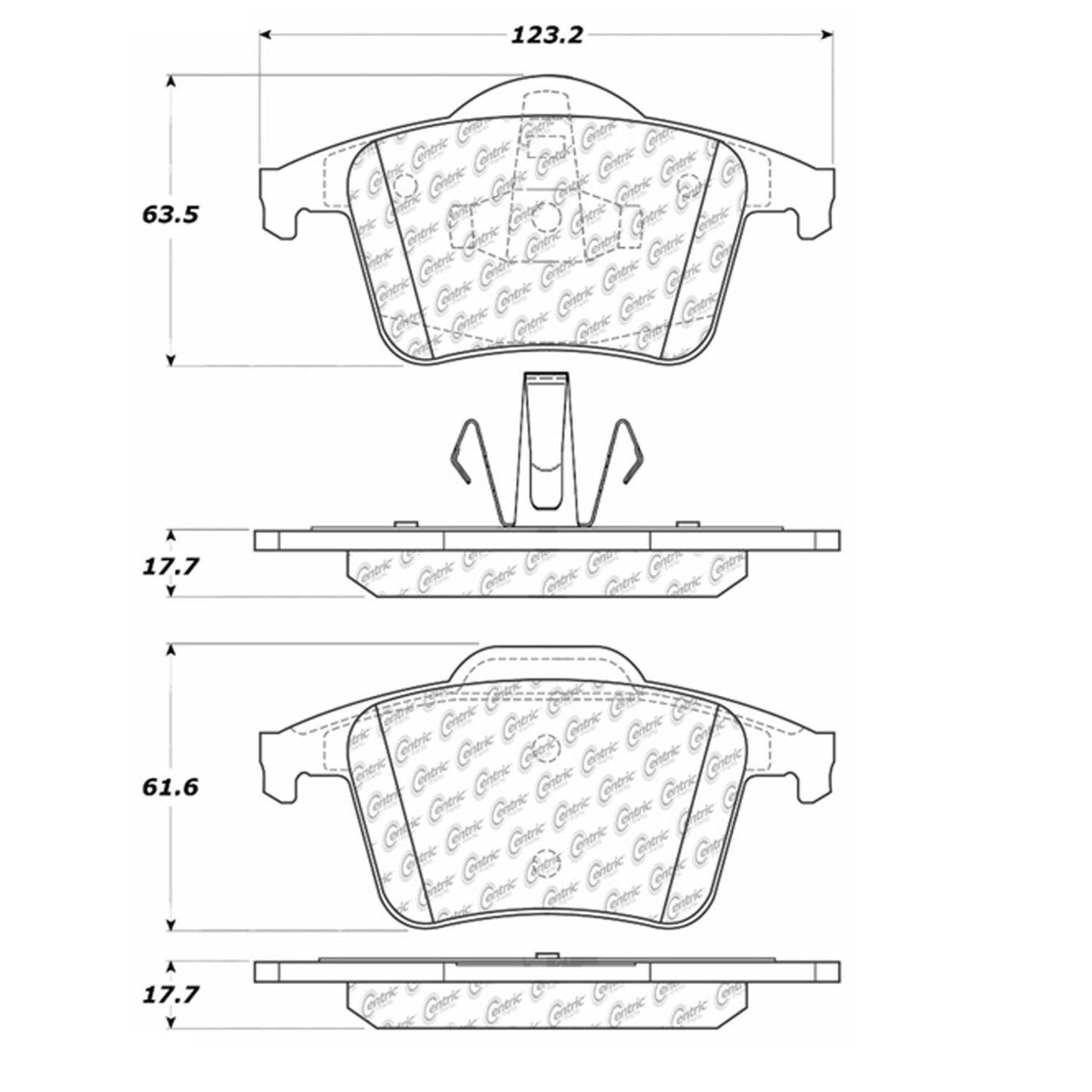 Centric Parts Disc Brake Pad Set 300.09800
