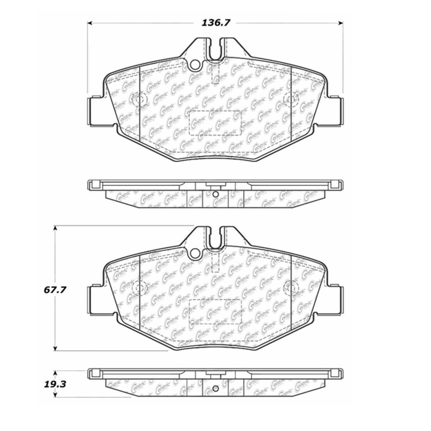 Centric Parts Disc Brake Pad Set 300.09870