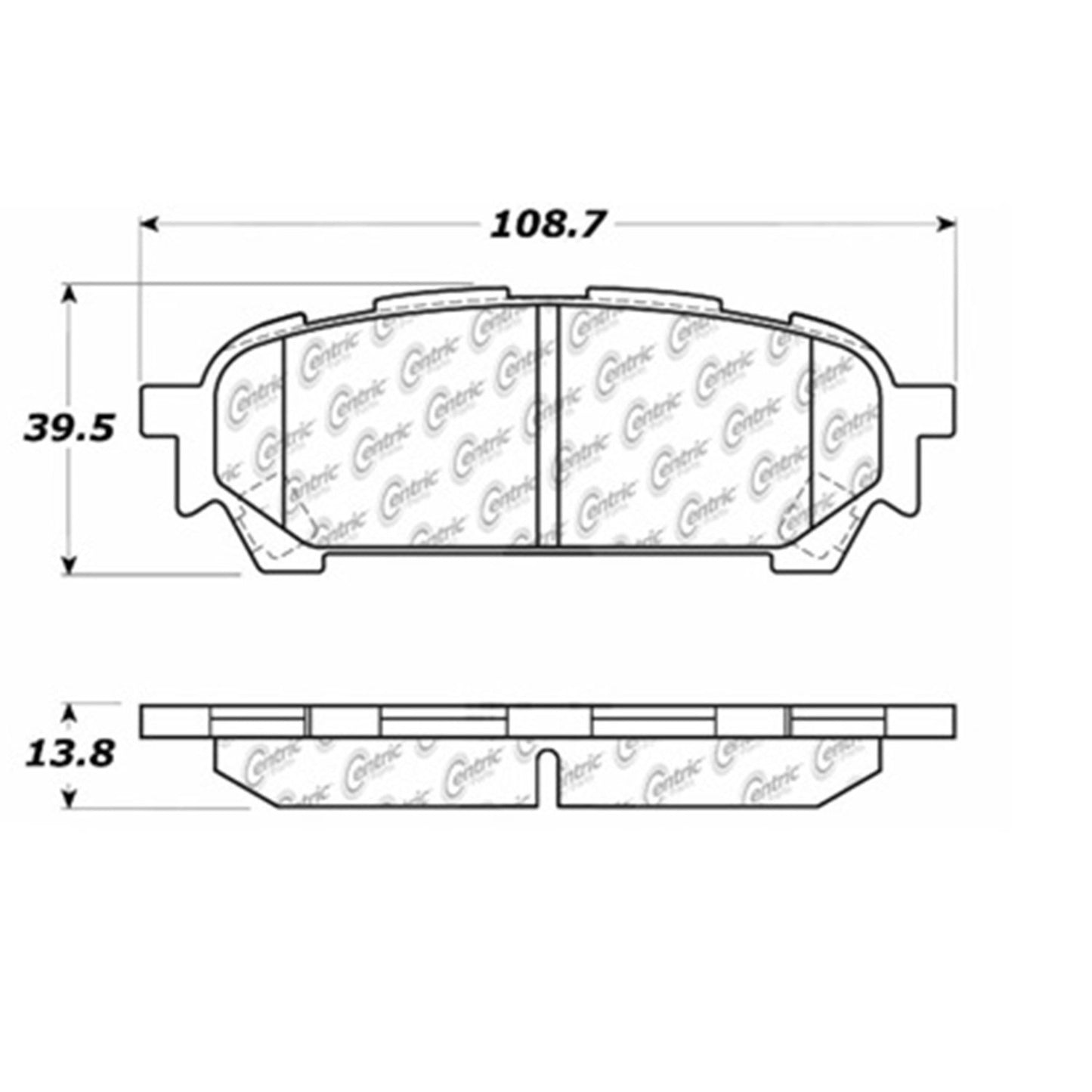 Stoptech Centric Centric Premium Brake Pads 300.10040