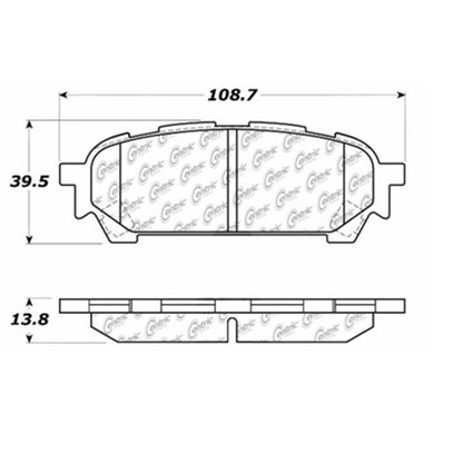 Stoptech Centric Centric Premium Brake Pads 300.10040