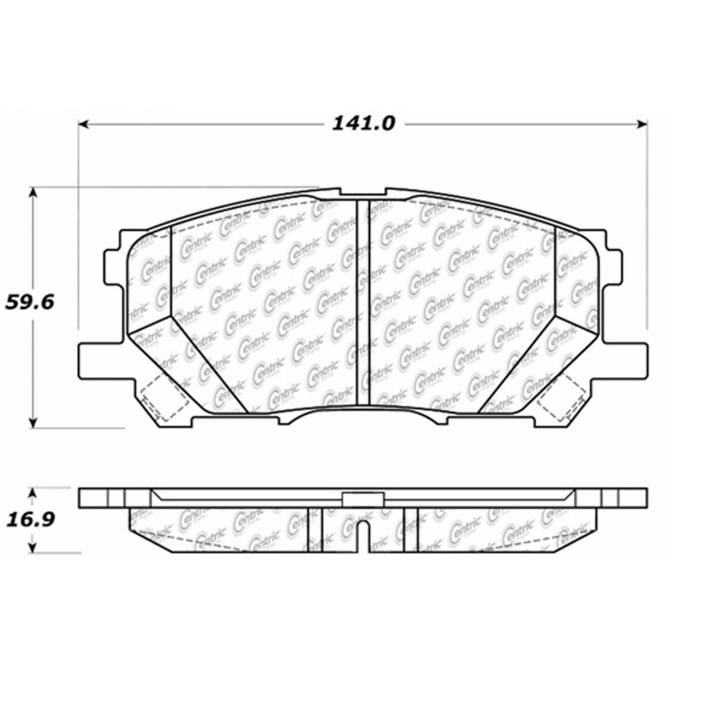Stoptech Centric Centric Premium Brake Pads 300.10050