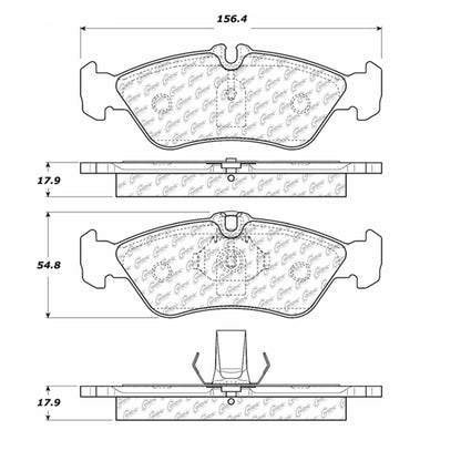Centric Parts Disc Brake Pad Set Premium Ceramic with High Performance Shims 300.10060