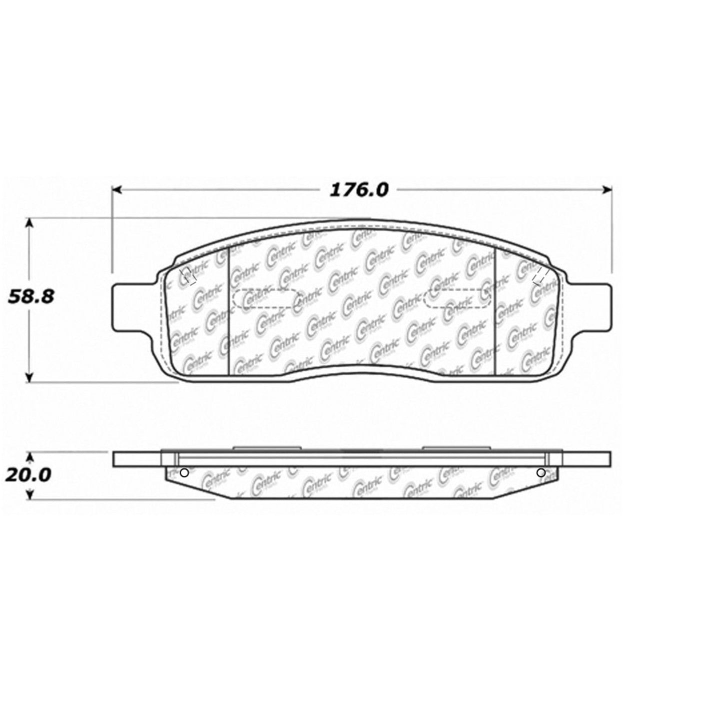 Centric Parts Disc Brake Pad Set Premium Semi-Metallic with Shims and Hardware for Ford F-150 2008-2004 Lobo 2009-2003 Lincoln Mark LT 2008-2006 300.10110