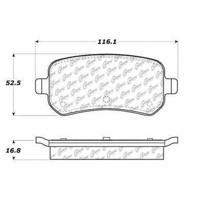 Centric Parts Premium Semi-Metallic Brake Pads with Shims and Hardware 300.10210