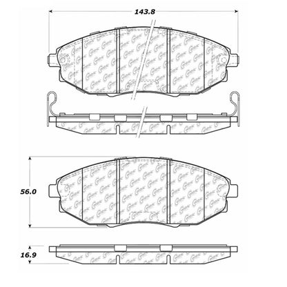 Stoptech Centric Centric Premium Brake Pads 300.10310