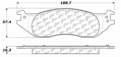 Centric Parts Disc Brake Pad Set with High Performance Shims for Passenger Cars and Light Duty Trucks 300.10450