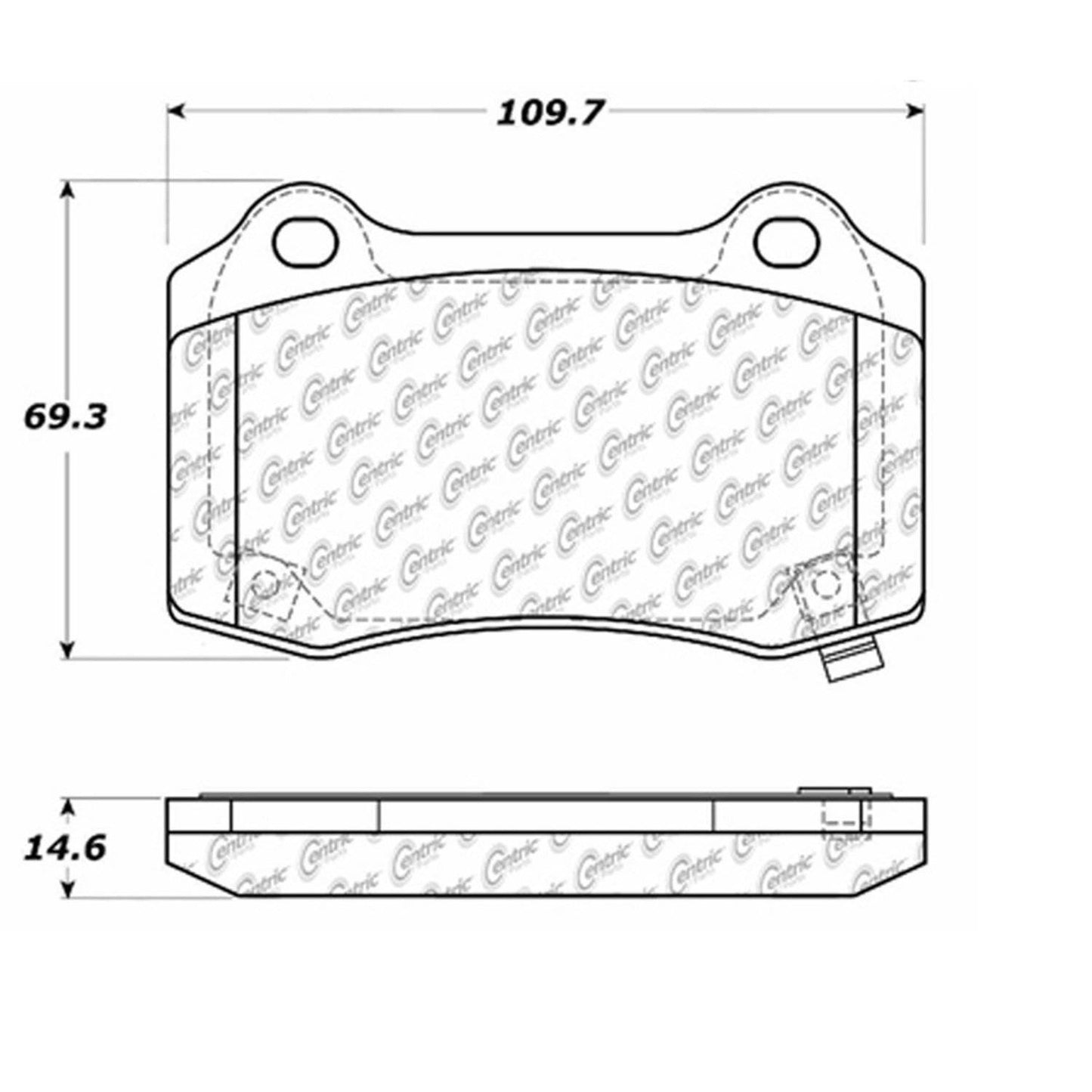 Centric Parts Premium Semi-Metallic Brake Pads with Shims for 2004-2019 Cadillac CTS Chevrolet Camaro Chrysler 300 Dodge Challenger Charger