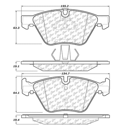 Stoptech Centric Centric Premium Brake Pads 300.10610