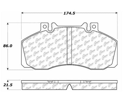 Centric Parts Disc Brake Pad Set Premium Metallic with High Performance Shims 300.10620