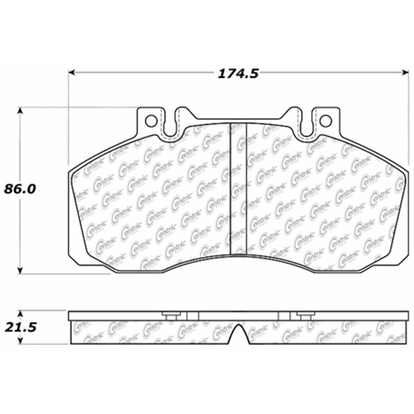 Centric Parts Disc Brake Pad Set Premium Metallic with High Performance Shims 300.10620