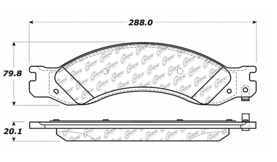Centric Parts Disc Brake Pad Set with High Performance Shims 300.10640