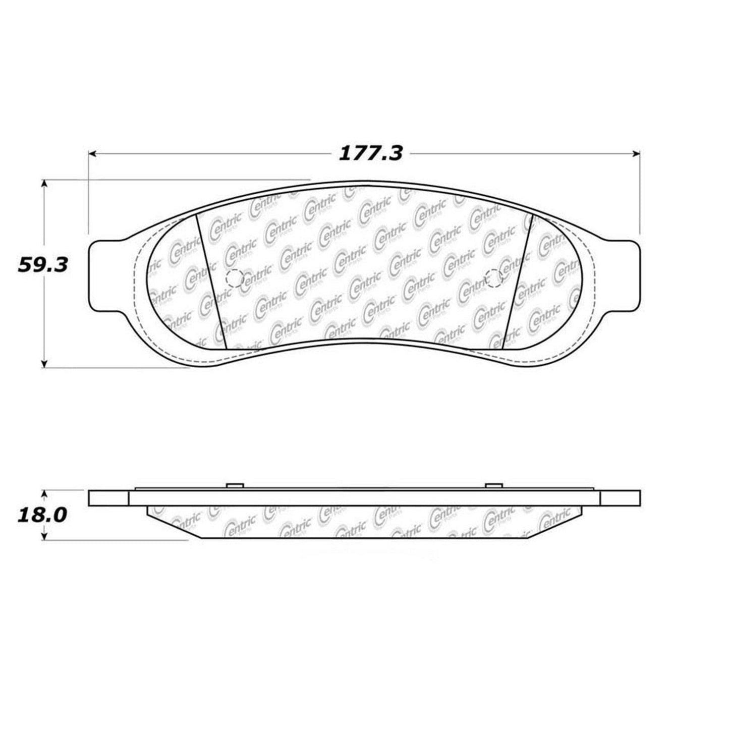 Stoptech Centric Centric Premium Brake Pads 300.10670