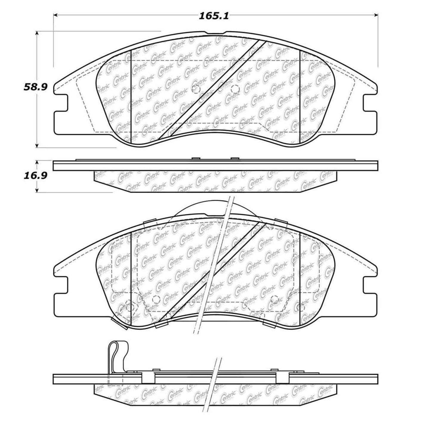 Stoptech Centric Centric Premium Brake Pads 300.10740