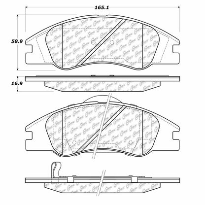 Stoptech Centric Centric Premium Brake Pads 300.10740