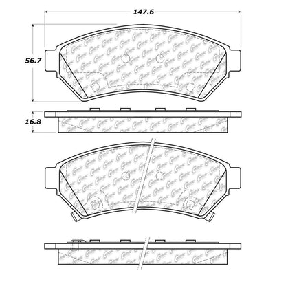 Stoptech Centric Centric Premium Brake Pads 300.10750