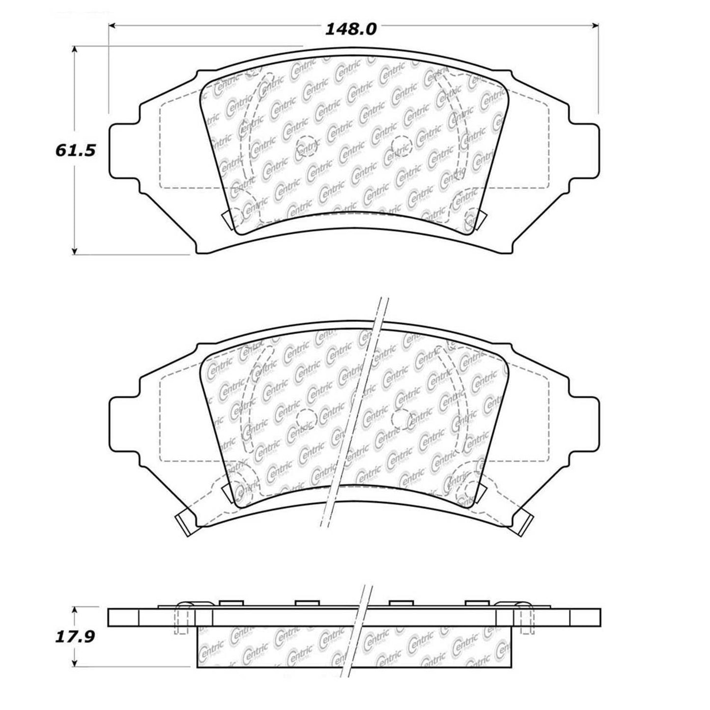 Stoptech Centric Centric Premium Brake Pads 300.10760
