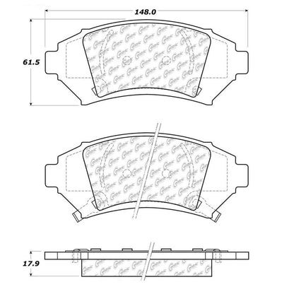 Stoptech Centric Centric Premium Brake Pads 300.10760