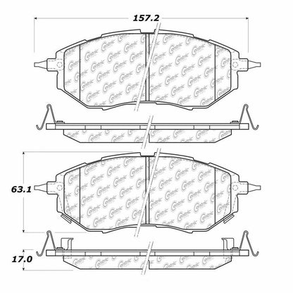 Centric Parts Disc Brake Pad Set Premium Semi-Metallic with Shims for 2006-2021 Subaru Models 300.10780