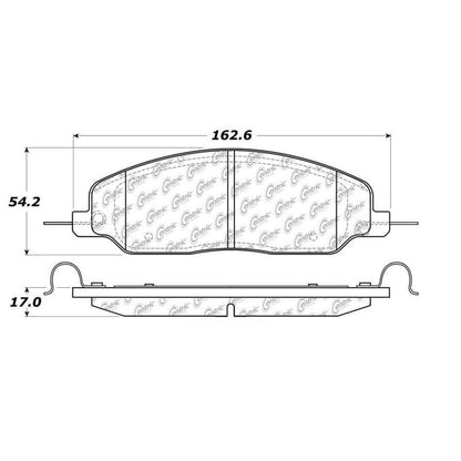 Centric Parts Disc Brake Pad Set Premium Ceramic with High Performance Shims 300.10810
