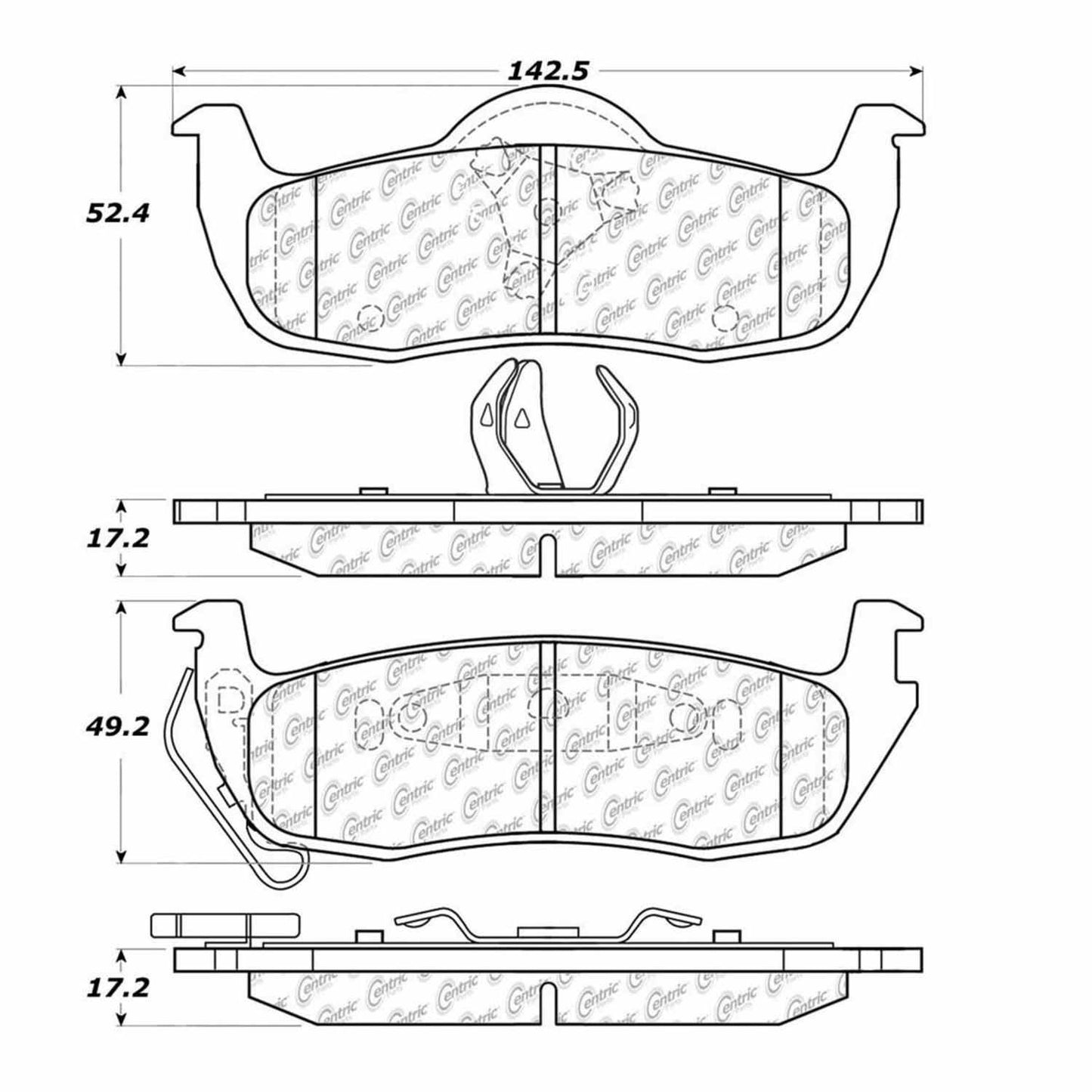 Centric Parts Disc Brake Pad Set 300.10870