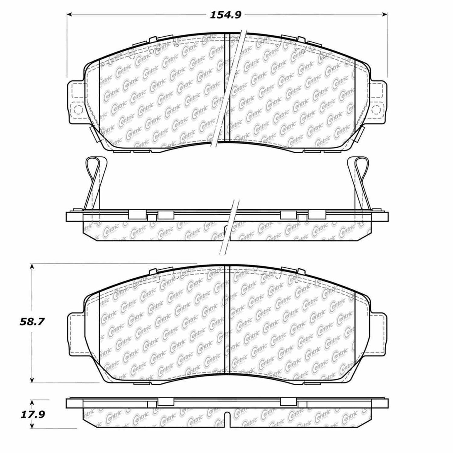Centric Parts Disc Brake Pad Set 300.10890