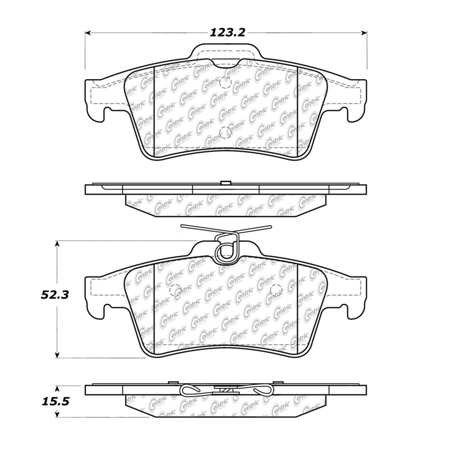 Stoptech Centric Centric Premium Brake Pads 300.10950