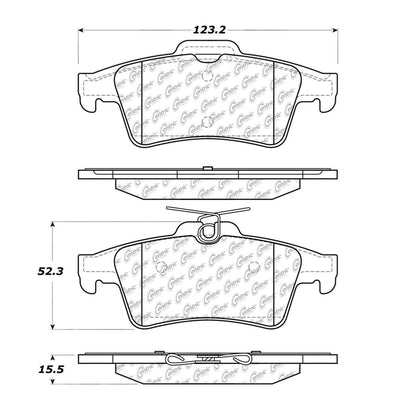 Stoptech Centric Centric Premium Brake Pads 300.10950