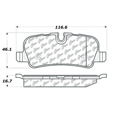 Centric Parts Disc Brake Pad Set Premium Ceramic with High Performance Shims 300.10990