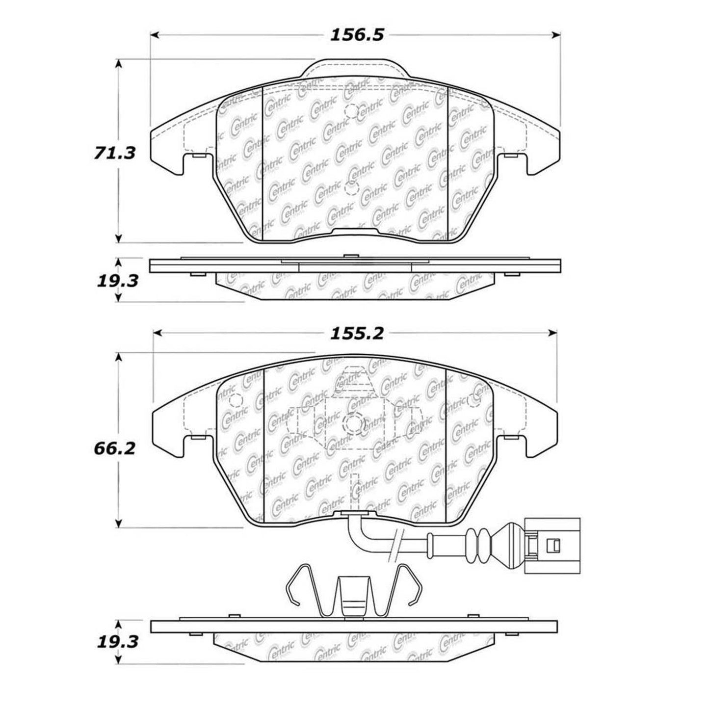 Stoptech Centric Centric Premium Brake Pads 300.11070