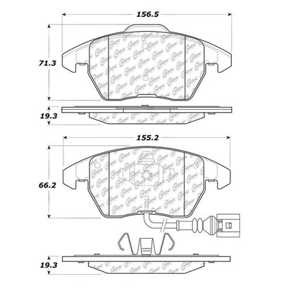Stoptech Centric Centric Premium Brake Pads 300.11070