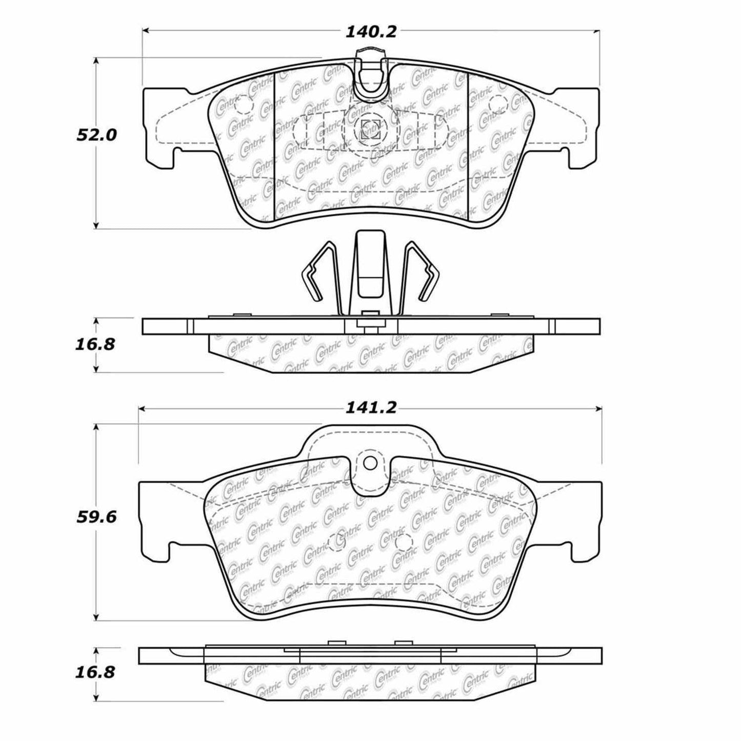 Stoptech Centric Centric Premium Brake Pads 300.11220