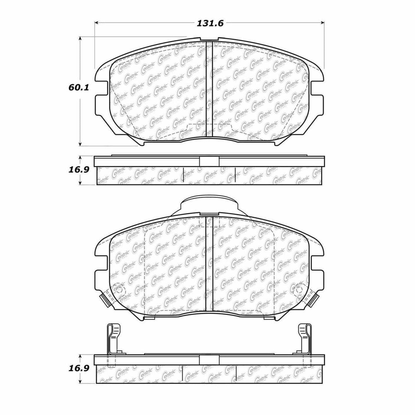 Centric Parts Disc Brake Pad Set 300.11250