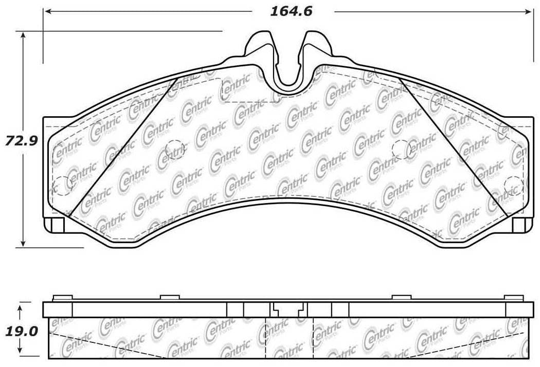 Centric Parts Disc Brake Pad Set Premium Semi-Metallic with Shims for 2003-2006 Dodge Sprinter 2500/3500 Freightliner Sprinter 2500/3500 300.11360