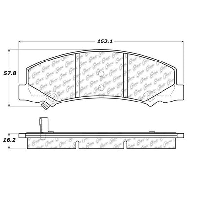 Centric Parts Disc Brake Pad Set Premium Semi-Metallic with Shims for 2008-2016 Buick Allure LaCrosse Lucerne Cadillac DTS Chevrolet Impala Monte Carlo 30011590
