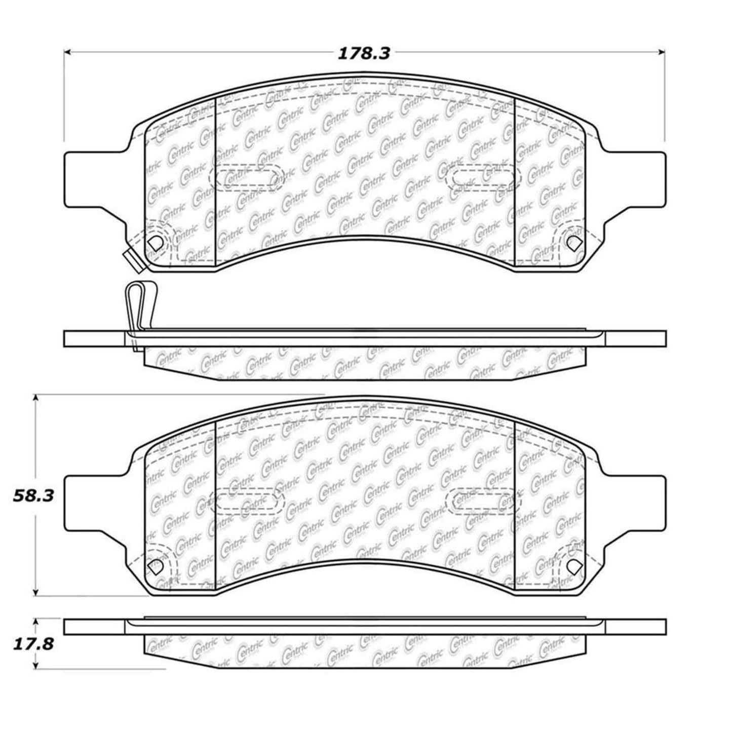 Stoptech Centric Centric Premium Brake Pads 300.11690