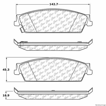 Centric Parts Premium Semi-Metallic Brake Pads with Shims and Hardware 300.11940