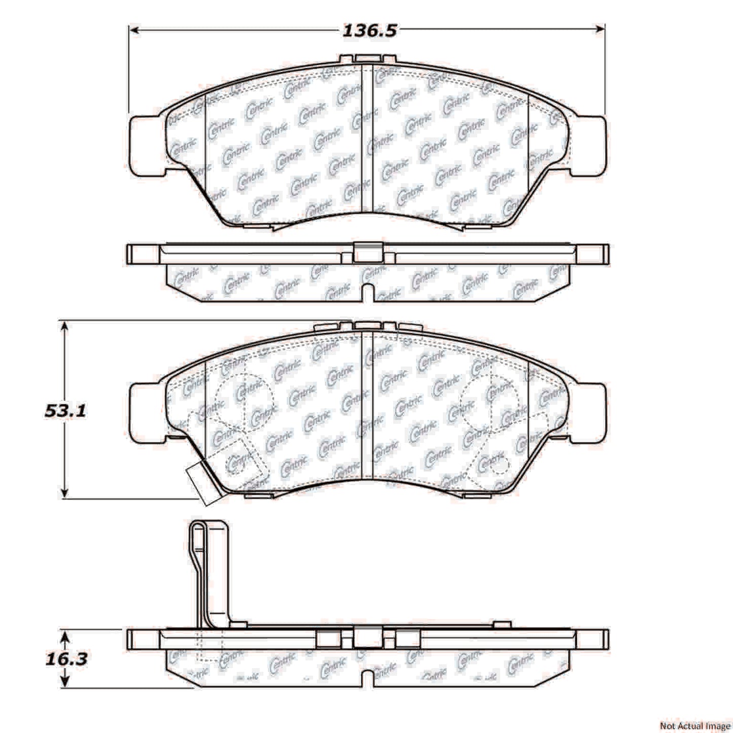 Stoptech Centric Centric Premium Brake Pads 300.11950
