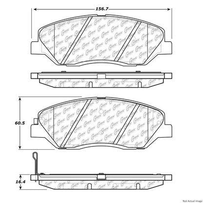 Centric Parts Disc Brake Pad Set Premium Semi-Metallic with Shims for 2007-2009 Hyundai Entourage, 2007-2009 Santa Fe, 2013-2016 Santa Fe XL, 2006-2012 Kia Sedona
