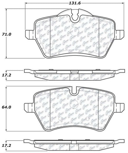 Stoptech Centric Centric Premium Brake Pads 300.12040