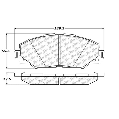 Centric Parts Premium Semi-Metallic Brake Pads with Shims and Hardware 300.12100
