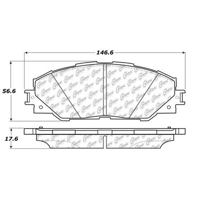Centric Parts Disc Brake Pad Set with High Performance Shims for Passenger Cars and Light Duty Trucks 300.12110