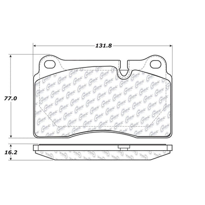 Centric Parts Disc Brake Pad Set Premium Ceramic with High Performance Shims 300.12630